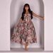 Women's Clothing Women's V Neck Printed Dress Casual Zipper Suspender Style Spring Summer Party For Formal & Casual For Women_ecoleips.com