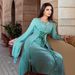Elegant Muslim Abaya Dress With Diamond Embroidery - Women's Evening Prayer Gown_ecoleips.com