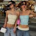 Women's Trendy Street Style Sexy Strapless Vest Top with Sparkling Back Tight Fit New 2026_ecoleips.com