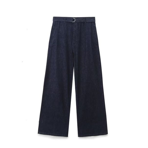 Women’s Bow-Tie Denim Shirt & High-Waist Jeans Set – Casual Office-to-Weekend Outfit (XS-L)_ecoleips.com