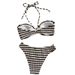 Women's Clothing New Striped Split Swimsuit For Women High End Hot Spring Durable Lace Up Ins Swimsuit_ecoleips.com