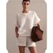 Women's Clothing Summer New Round Neck Hollow Casual Short Sleeved Shirt Shorts Solid Color Sports Two Piece Suit For Girls_ecoleips.com