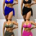 Women's Clothing Sexy Bikini Three Piece Gauze Skirt Swimsuit Bikini Net Celebrity Solid Color Swimsuit_ecoleips.com