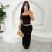 Women's Clothing Spring New Women's Fashion Halter Neck Backless Sexy Vest Pleated Chiffon Long Skirt Suit_ecoleips.com