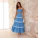 Women's simple sexy corrugated tube top oversized skirt suit_ecoleips.com