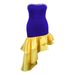 Women's Clothing Personality Contrast Color Dress Elegant Style Tube Top Sleeveless Dress Dresses_ecoleips.com