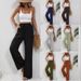 Women's Clothing Spring And Summer New All Match Solid Color Mopping Wide Leg Pants Casual Pants_ecoleips.com