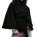 Elegant High-Neck Belted Wool Coat For Women - Slim Fit, Pure Color, Versatile Outerwear For Fall & Winter_ecoleips.com
