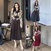 Women's Clothing Plus Size Elegant Fashionable Slimming Dress For Women Spring New Style Suit Collar Pleated_ecoleips.com
