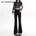 2025 Spring/Summer High-Waisted Micro-Flare Jeans For Women, Slim-Fit, Petite-Friendly, Stretchy, Straight-Leg,_ecoleips.com