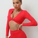 New Nude Women's Clothing Yoga Long Sleeved T-shirt Sports Fitness Top Women_ecoleips.com