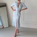 2026 Summer New European And American Women's Clothing, Fashionable And Elegant V-neck Printed Lace Splicing Dress_ecoleips.com