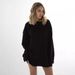 Casual European And American Women's Clothing Solid Color Round Neck Long-sleeved Top Loose Hem Rough Edge Decorative Sweater_ecoleips.com