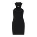 2025 Summer New Fashion Personality Metal Buckle Solid Color Tight High Waist Bodycon Sleeveless Dress Wholesale_ecoleips.com
