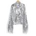 Women's Clothing Sequined Tassel Cardigan Top Jacket Party Annual Meeting Performance Dress_ecoleips.com