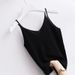 Plus Size Camisole Vest For Women, V-Neck Ice Silk Sexy Short Ribbed Knit Versatile HyunA Style Top_ecoleips.com