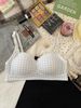 girl Japanese Style Plaid For Women, Small Chest, Gathered, Comfortable, Thin, Wireless, Student Lace Bra_ecoleips.com