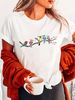 Summer Woman Fashion Top Vibrant Birds Print Crew Neck Short Sleeve Casual T-Shirt For Women Perfect For Summer Woman Clothing_ecoleips.com