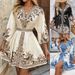 Women's Clothing Spring And Summer New Style Mid Sleeve Tie Strap Positioning Flower Dress_ecoleips.com