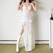 2024 Cross-Border European And American Style Summer New Women's Solid Color Slim High Waist Fashion V-Neck Strap Mesh_ecoleips.com
