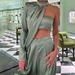 European And American Women's Clothing Elegant Halter Neck Oblique Shoulder Tube Top Sexy Navel Exposed Wide Leg Pants Suit_ecoleips.com
