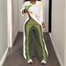 Summer High-Waisted Wide Leg Pants For Women Color-Block Striped Drawstring Casual Sports Trousers_ecoleips.com