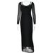 Women's Clothing Spring And Summer Long Sleeved Suspender Dress Sexy Backless Tight Slit Long Skirt_ecoleips.com