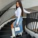Women's Clothing Irregular Frayed Denim Midi Skirt For Women European American Style Long Slit Tassel Detail Fashion_ecoleips.com