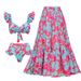 Women's High Waist Bikini Set - Ruffle Printed Two-Piece Swimsuit, Split Design For Beach Holiday_ecoleips.com