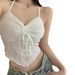 Women's Clothing Pure Desire Sexy Lace Halter Neck Tie Rope Sling Bow Design Hot Girl With Chest Pad Tube Top Beautiful Back Top Female_ecoleips.com