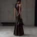 TARUXY PU Leather Sleeveless Vest Dress Women's Stylish Stand Collar High Waisted Sexy Bodycon Maxi Dress Summer Street Dress_ecoleips.com
