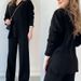 Women's Clothing autumn new solid color fashion lapel loose casual sweater two piece set for women_ecoleips.com