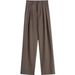 Women's Clothing High Waisted Casual Floor Length Thin Suit Pants For Women Loose Straight Leg Wide Leg Trousers Spring Summer_ecoleips.com