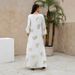 Verve ZD016 Muslim Women's Evening Dress Floral Gold Foil Abaya Robe_ecoleips.com