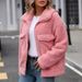 Women's Clothing Cozy Fleece Jacket With Oversized Lapel & Zip Pockets – Soft & Warm Women's Outerwear, Loose Fit, Long Sleeve, Streetwear Fashion_ecoleips.com