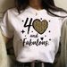 40 Ans 40th Years Birthday T Shirt Women Y2K Japanese Tee Female Graphic Comic Clothing_ecoleips.com