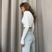 2025 . Autumn New Style European And American Women's Clothing Knotted Top Sexy Hollow Out Short Cropped Slim Fit_ecoleips.com