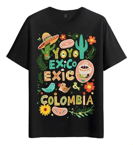 Women's T-Shirts Tshirt Muscle Freaks Mexico Colombia Cactus Style Sombrero_ecoleips.com