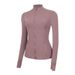 Slim Fit Define Jacket Fitted Waist for Running Outdoor Pilates Yoga Nude Color Sportswear Women's Clothing_ecoleips.com