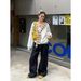 Korean-style Chic Striped Shawl V-neck Two-piece Pullover Sweatshirt For Women, Autumn High-end Loose-fit Jacket_ecoleips.com