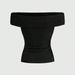 Retro Backless Slimming Off-Shoulder Top Rhinestone Detail American Style Spring/Summer Fashion for Women_ecoleips.com