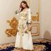 Women's Clothing Robe Long Sleeve Printed V Neck Dress Long Skirt_ecoleips.com