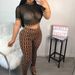 Women's Clothing Mesh Two Piece Set - Sexy Nightclub Outfit With Sheer Top & High-Waisted Shorts Dare To Shine In Mesh_ecoleips.com