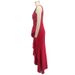 ng2510292 445 Cross-border V-neck Sleeveless Slim-fit Elegant European And American Style Ruffled Slit Long Evening Dress_ecoleips.com
