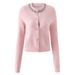 Women's Clothing New autumn and winter wool blend diamond button lady style knitted tops with chain round neck temperament sweater small coat trend_ecoleips.com