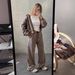 Distressed Zip-Up Hoodie & Relaxed Sweatpants Set (90s Grunge Revival, Oversized Unisex Silhouette, Acid-Washed Cotton Fleece, Streetwear Uniform)_ecoleips.com