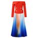 Women's Clothing Fashion Temperament Elegant One Shoulder Top Long Skirt Suit_ecoleips.com