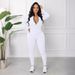 M3112 New Autumn/Winter European And American . Cross-Border Product Ribbed Zipper Sports Jumpsuit_ecoleips.com