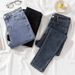 High Waisted Cropped Skinny Jeans for Women Slimming Versatile Stretchy Pencil Jeans Trendy Spring Autumn 2021 Style_ecoleips.com