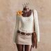 Women's Round Neck Lace Bodysuit Slim Fit Long Sleeve Base Layer Top With Front Shoulder Design Style_ecoleips.com